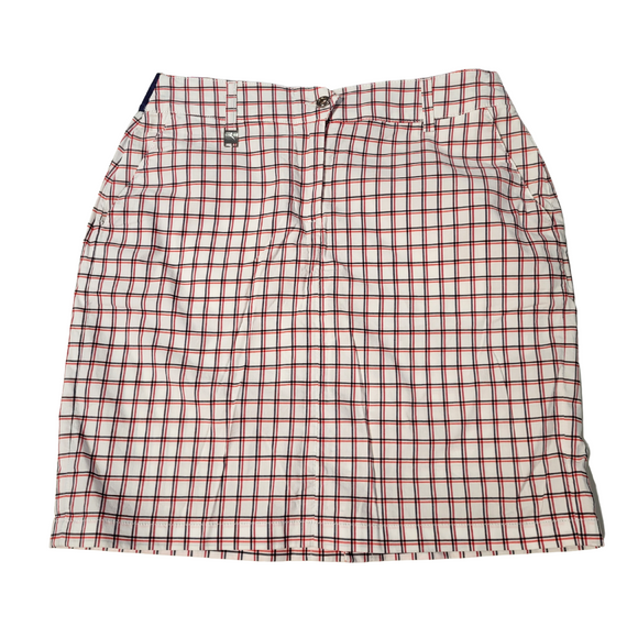 Chervo Red, White & Blue Plaid Skort S