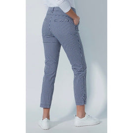 New Daily Sports Diane Navy Gingham Ankle Golf Pants Size 12 MSP$156 - 0