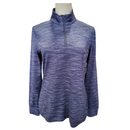Women's Greg Norman Navy Heather 1/4 Zip Mock Long Sleeve Pullover Size M MSP$79-3