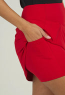 Ibklul Solid Red Straight Golf Skort Size L MSP$96-3