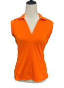 EP Sport Women's Orange Sleeveless Golf Polo Size S MSP$68-1