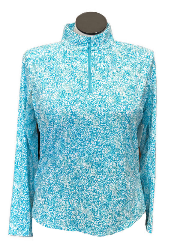 Ibkul Light Blue Patterned Women's Pullover Size XL MSP$91