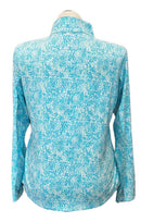Ibkul Light Blue Patterned Women's Pullover Size XL MSP$91-2