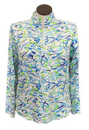 Ibkul Blue & Green Patterned Women's Pullover Size XL MSP$91-1