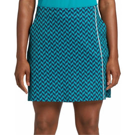Lady Hagen Teal & Navy Herringbone Golf Skort Size 16