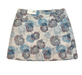 New Lady Hagen Gray Rose Print Golf Skort Size XL
