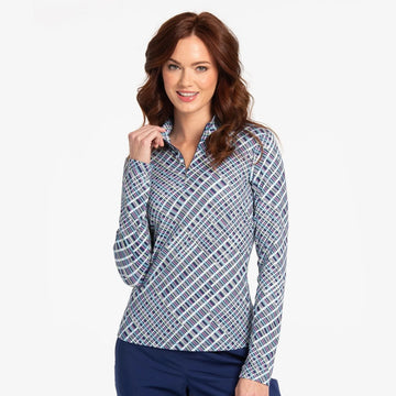 New EP NY Longsleeve Multi Plaid Print Sunshirt - Inky Multi Size M MSP$97