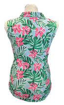 Jofit Blue, Green & Pink Tropical Patterned Women's Sleeveless Golf Top Size XL-2