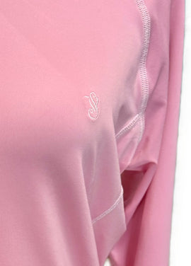 Ralph Lauren RLX Women's Pink Stretch Jersey Pullover w/ Logo Size M MSP$128 - 0