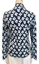 Adair Active Navy Floral Print 1/4 Zip Mock Sun Shirt Size M MSP $98-2