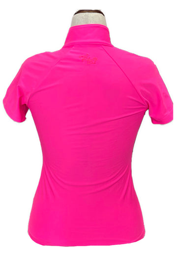 Tzu Tzu Women's Lucy Short Sleeve Zip Golf Top Size S MSP$110 - 0