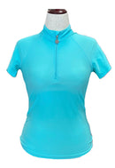 Tzu Tzu Women's Lucy Short Sleeve Zip Golf Top Size S MSP$110-3