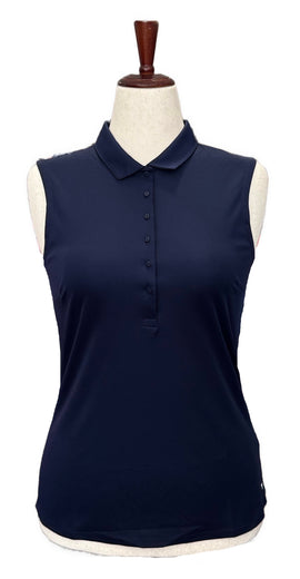 New Navy Puma Rotation Sleeveless Women's Golf Polo MSP$55