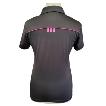 Women's Adidas Black & Pink Golf Polo Size L - 0