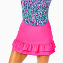 Lilly Pulitzer Luxletic Hot Pink Ruffled Tennis Skort Size L MSP$88-1