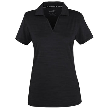 Puma Women's Black Heather Cloudspun Golf Polo Size L MSP$50