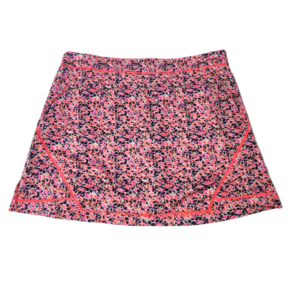 Lady Hagen Pink, Orange & Navy Mosaic Print Golf Skort Size 16