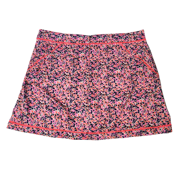 Lady Hagen Pink, Orange & Navy Mosaic Print Golf Skort Size 16