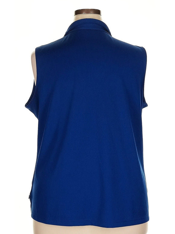 Lady Hagen Navy Sleeveless Golf Polo Size 2X (Plus Size)