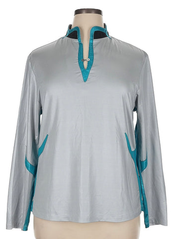 Jamie Sadock Women's Silver & Blue Golf Pullover Size XL MSP$99