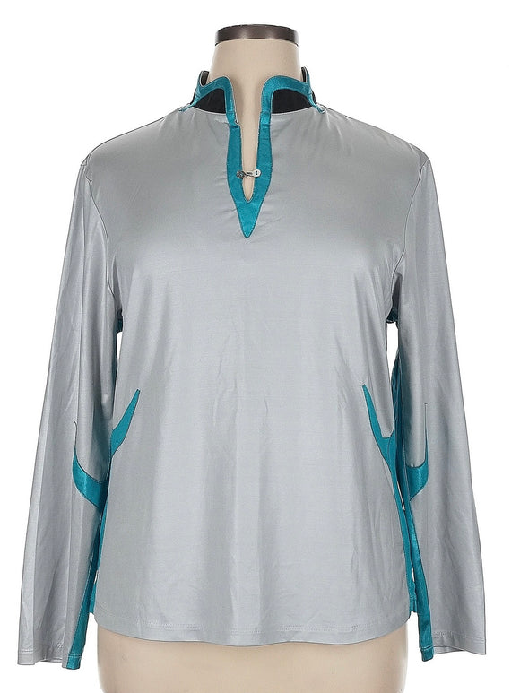 Jamie Sadock Women's Silver & Blue Golf Pullover Size XL MSP$99