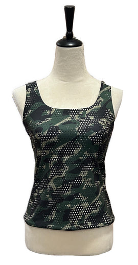 Krimson Klover Camo & Black Reversible Women's Athletic Top Size S