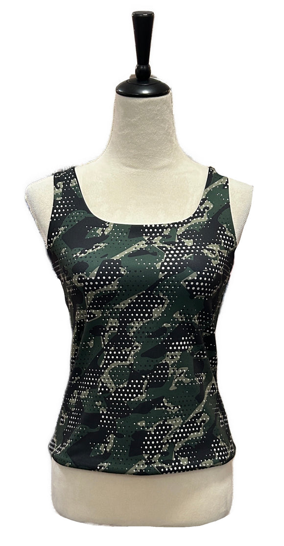 Krimson Klover Camo & Black Reversible Women's Athletic Top Size S