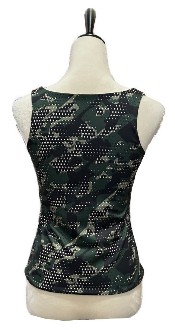 Krimson Klover Camo & Black Reversible Women's Athletic Top Size S