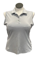 Adidas Gray Sleeveless Women's Golf Polo Size L-1