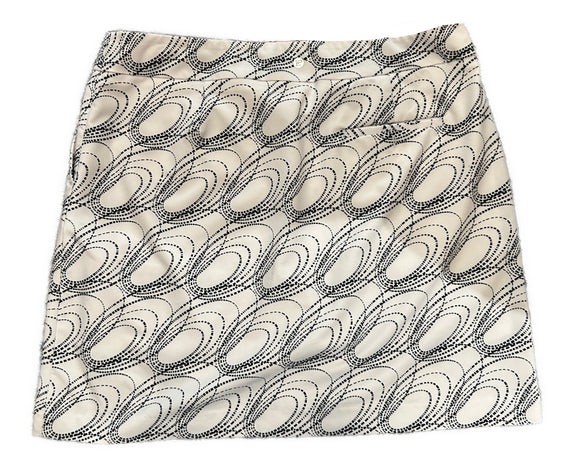 EP NY Black & White Dashed Circle Print Golf Skort Size L MSP$102