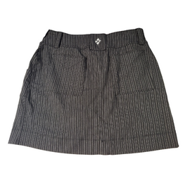 Jofit Black & Gray Striped Stretch Slimmer Golf Skort Size L MSP$88 - 0