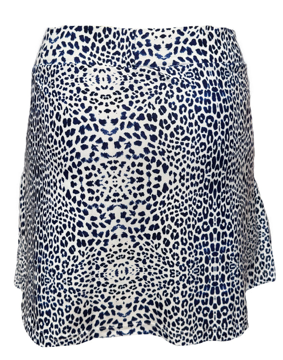 New Smith & Quinn Navy & White Leopard Patterned Women's Golf Skort MSP$110