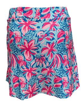 New Smith & Quinn Blue & Pink Floral Patterned Women's Golf Skort MSP$110 - 0