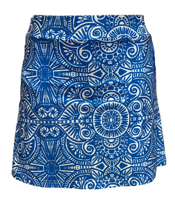 New Smith & Quinn Blue & White Patterned Women's Golf Skort MSP$110