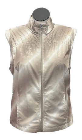 Zenergy Tan Glittery Women's Golf Vest Size 2