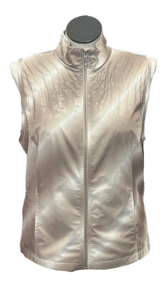 Zenergy Tan Glittery Women's Golf Vest Size 2