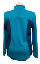 Nike Teal & Navy Color Block Women's Golf Pullover w/Logo Size XL-2