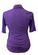 Jofit Purple Heathered Short Sleeve Women's Golf Top Size M-2