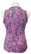 Jofit Purple & White Patterned Women's Sleeveless Golf Top Size M-2