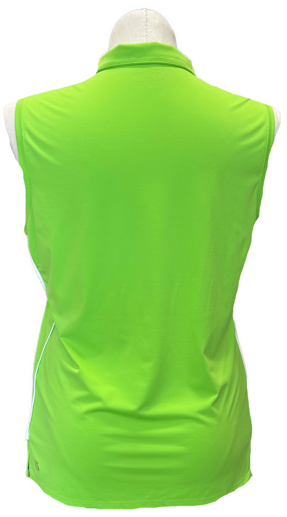 Kinona Neon Green Women's Sleeveless Golf Top Size XL