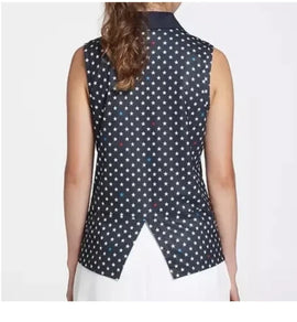 Lady Hagen Navy USA Stars Sleeveless Golf Polo Size 2X - 0
