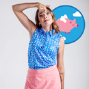 New Bogey Bros Golf Co Sleeveless Polo - Pigs Fly-2