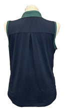Lady Hagen Navy Sleeveless Golf Polo with Green Print Trim Size XL-2