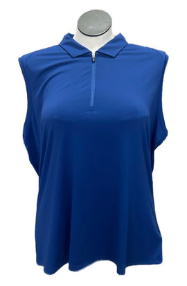 Cutter & Buck Women's Zip Sleeveless Golf Polo Size XXXL