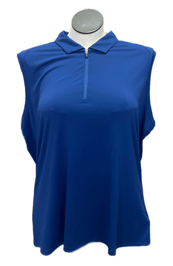 Cutter & Buck Women's Zip Sleeveless Golf Polo Size XXXL