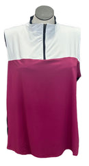 Lady Hagen Magenta Color Block Sleeveless Golf Polo Size 2X-1