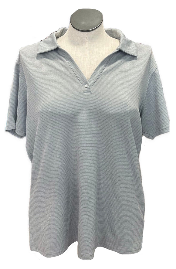 Pebble Beach V-neck Textured Stripe Golf Polo Size XXXL