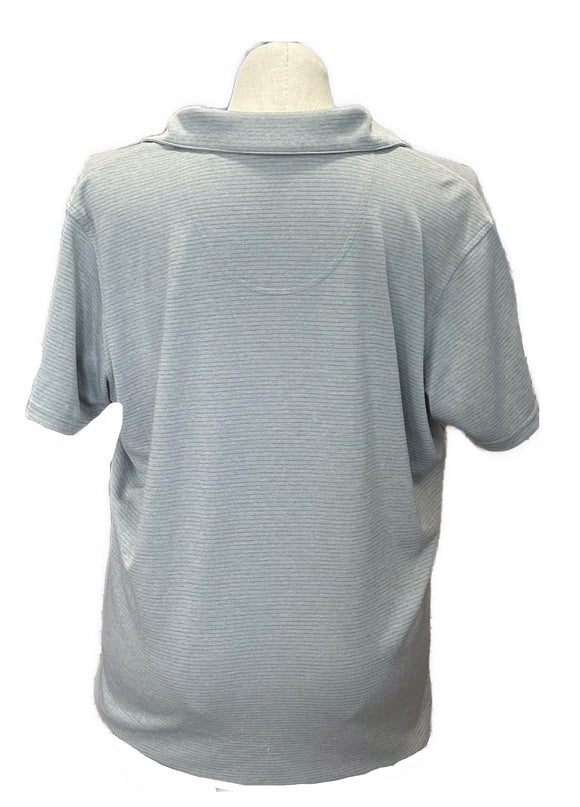 Pebble Beach V-neck Textured Stripe Golf Polo Size XXXL