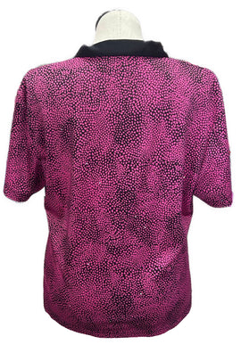 Monterey Club Pink & Black Snakeskin Print Golf Top Size XXL - 0