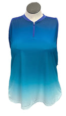 Slazenger Women's Blue Ombre Sleeveless Golf Polo Size XXL-1